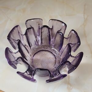 Viking Glass Vintage Purple Dish